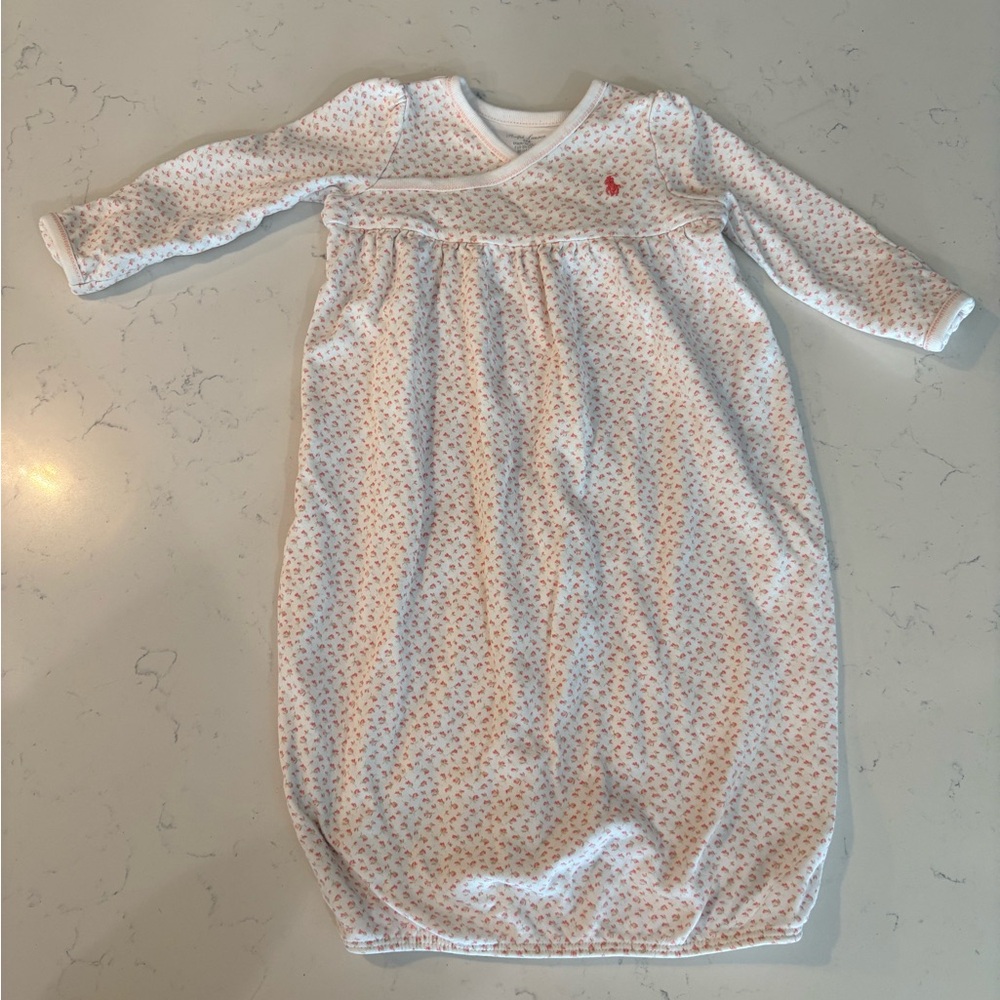 Ralph Lauren Baby Girl Floral Convertible Gown - 6M